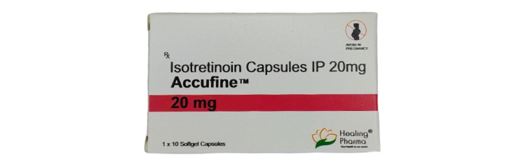 Изотретиноин РОА Healing Pharma Accufine Isotretinoin 20 мг 10 софтгелей